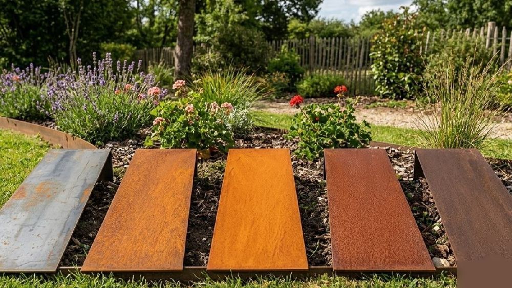 Évolution de la patine acier corten de mois 1 à mois 24